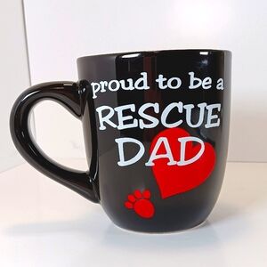 Pet Dad Mug Cup 28 Oz "Proud To Be A Rescue Dad" Pet Owner NWOT